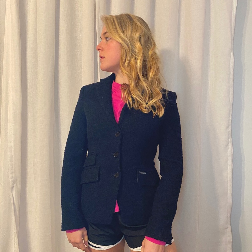 Flattering and professional textured blazer